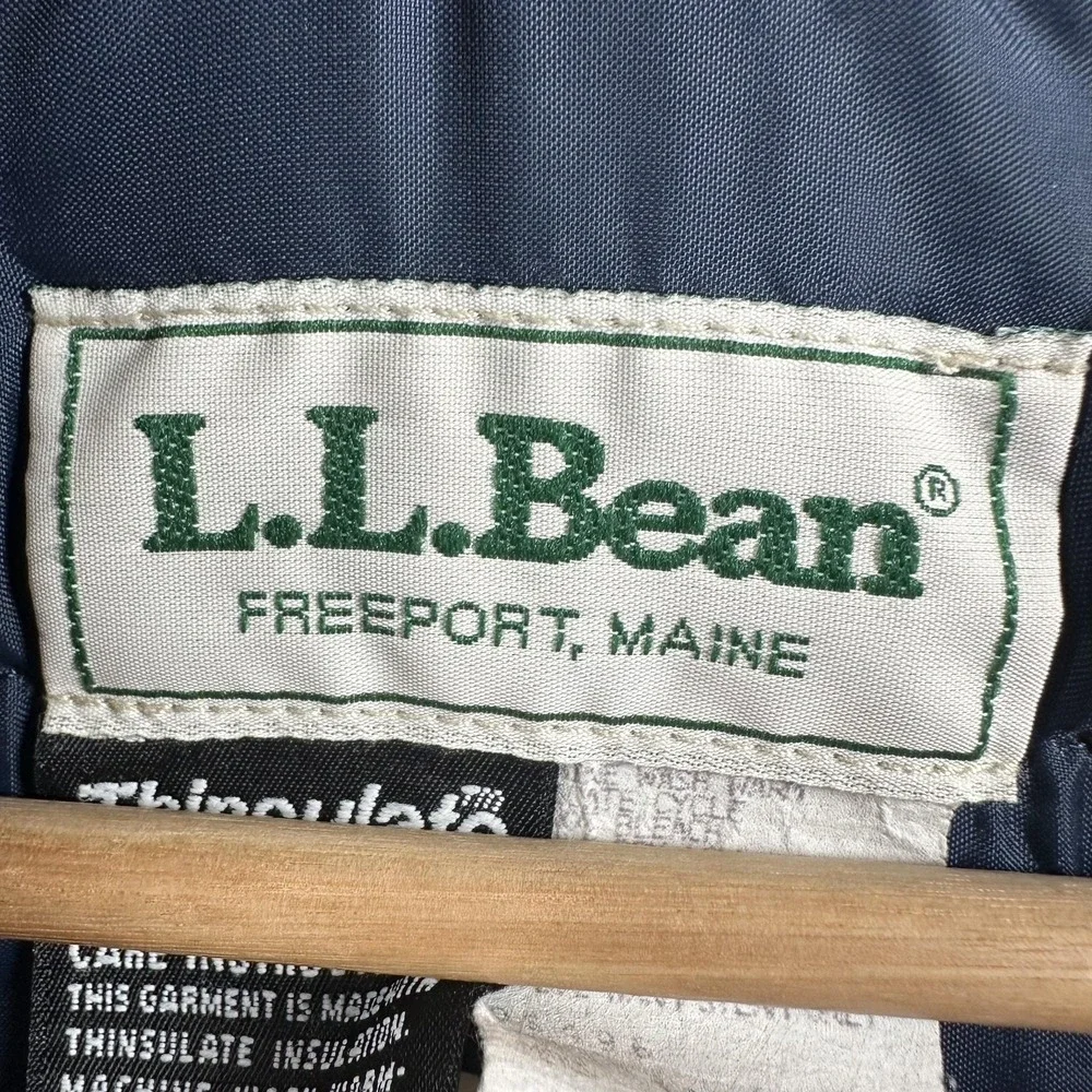 Vintage LL Bean Anorak Pullover Jacket Mens Medium Red Hooded Thinsulate USA 90s